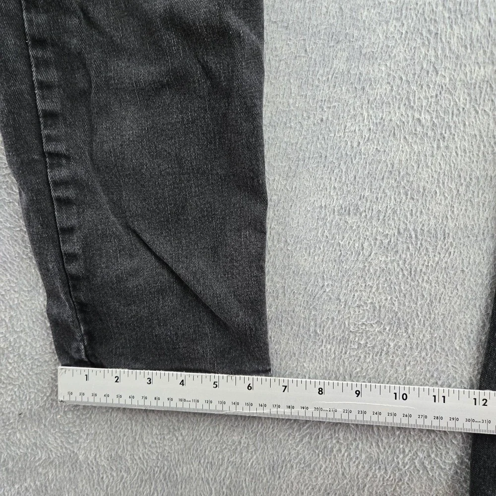 Levi's 502 Men Jeans 33X32 Black Denim Taper Fit Button 29